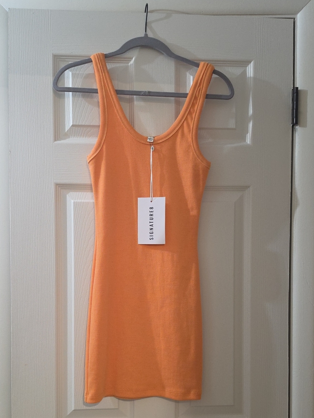 Signature8 Sleeveless Mini Tank Dress in Bright Orange